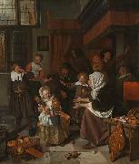 Jan Steen The Feast of St. Nicholas oil on canvas
